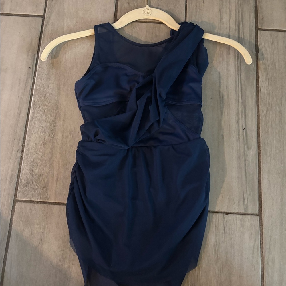 Elegant Navy Blue lyrical/contemporary dance costume